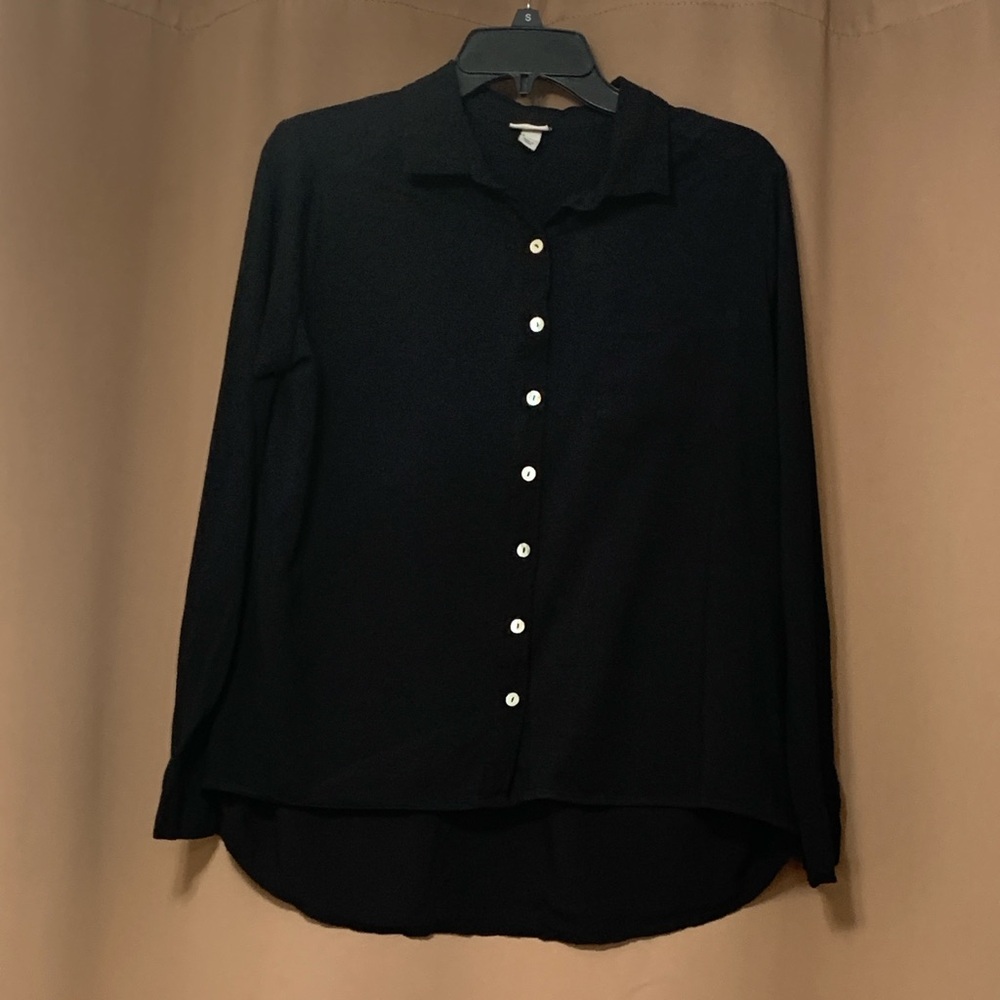 a new day Black Long Sleeve Blouse